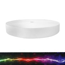 1-1/2 Inch Picture Quality Polyester Webbing Rainbow Lightning Splatter