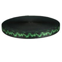 1-1/2 Inch Picture Quality Polyester Webbing Wave Green
