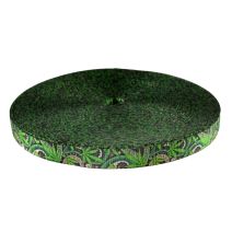 1 Inch Utility Polyester Webbing Nu Canna Green Paisley