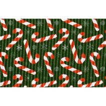 1 Inch Candy Canes Polyester Ribbon
