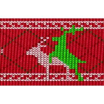 1 Inch Naughty Reindeer Polyester Ribbon
