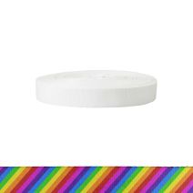 1 Inch Polyester Ribbon Rainbow Stripe