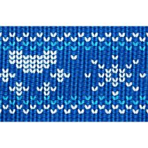 1 Inch Puppy Paws Blue Sweater Polyester Ribbon