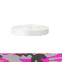 1 Inch Polyester Satin Camouflage Pink