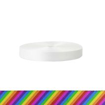 1 Inch Polyester Satin Rainbow Stripe