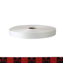 3/4 Inch Polyester Satin Jolly Roger Red