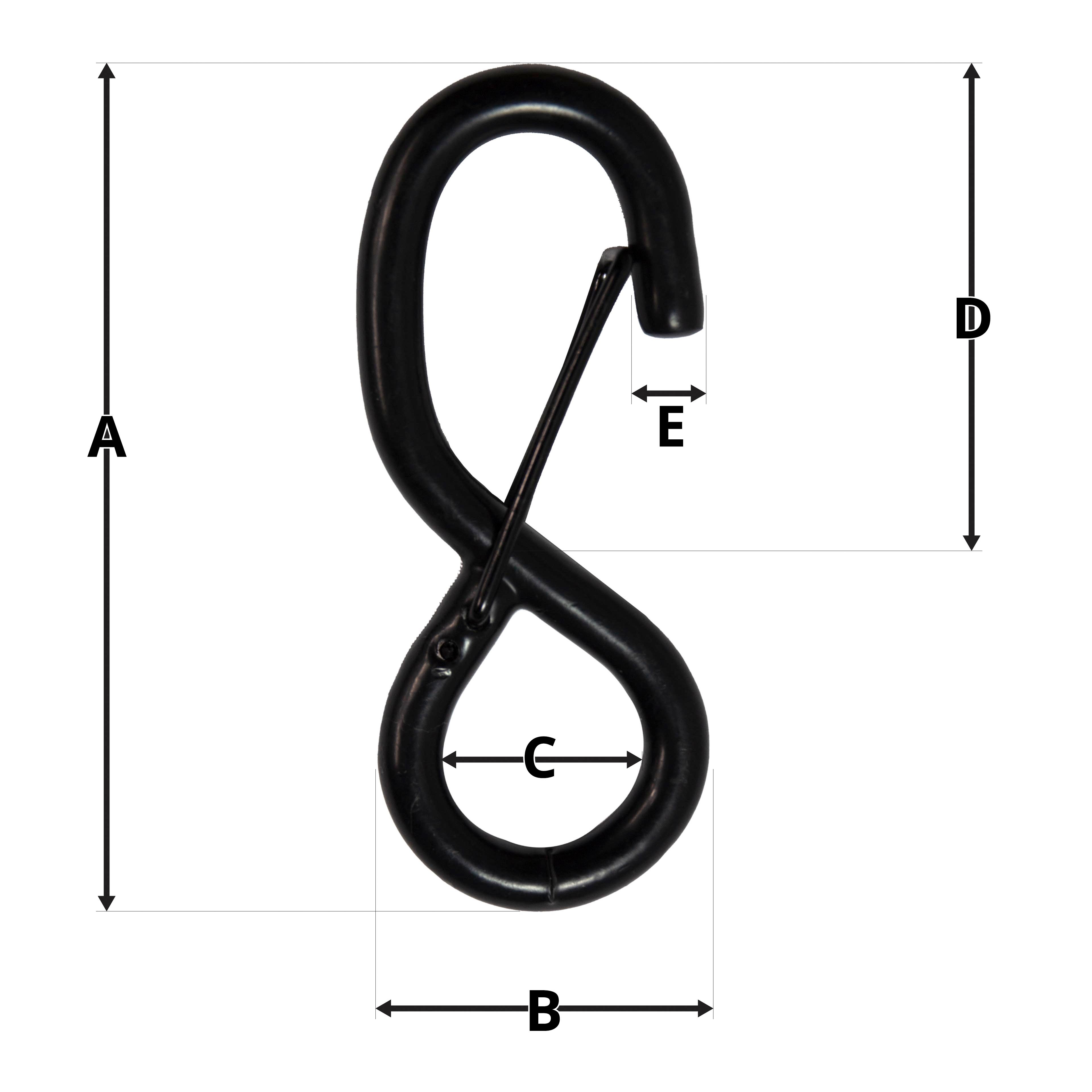 Diagram illustrating labels for the following table of measurements