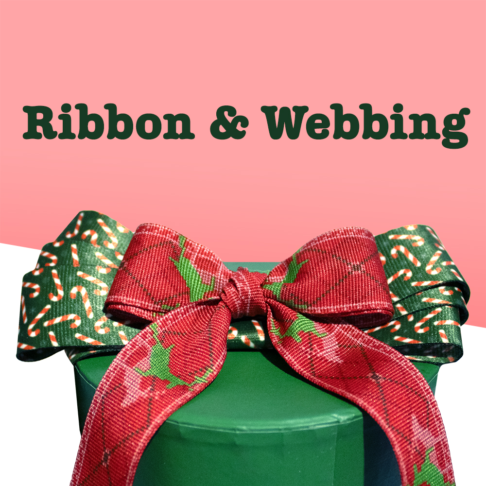 Shop Holiday Patterned Ribbon and Webbing